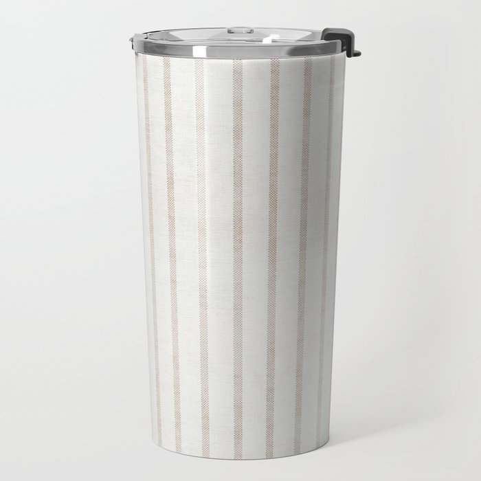 AEGEAN WIDE SPACED TICKING JUTE Travel Mug Gallery Image 2