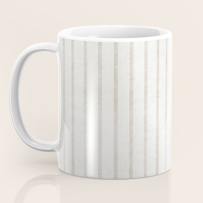 AEGEAN WIDE SPACED TICKING JUTE Coffee Mug Gallery Image 3