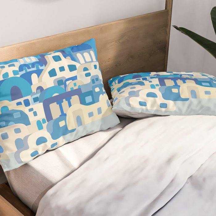 Sunny Santorini Pillow Sham Gallery Image 2