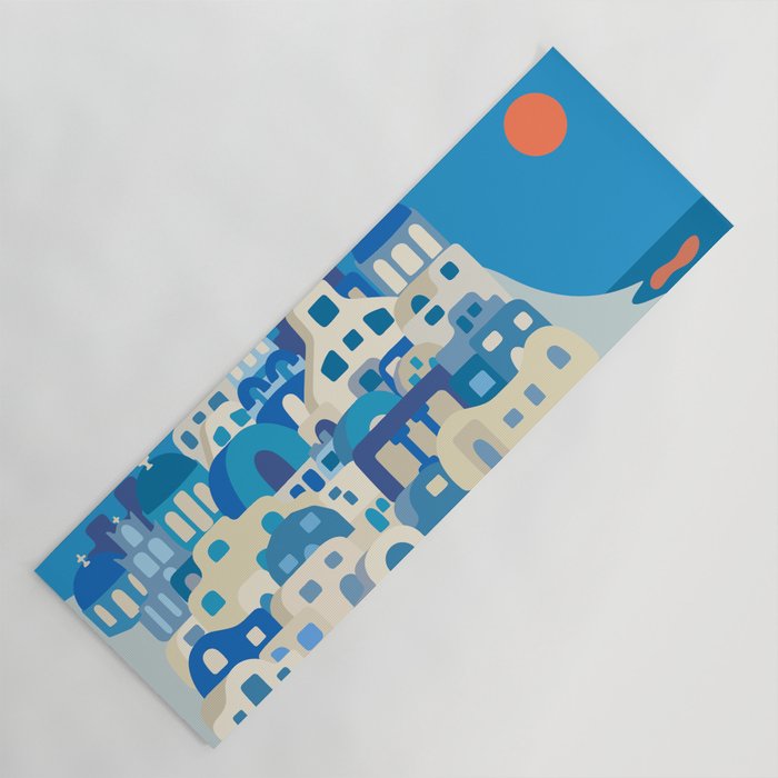 Sunny Santorini Yoga Mat Gallery Image 1