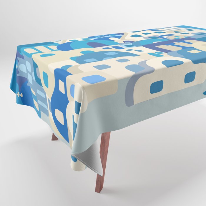 Sunny Santorini Tablecloth Gallery Image 1