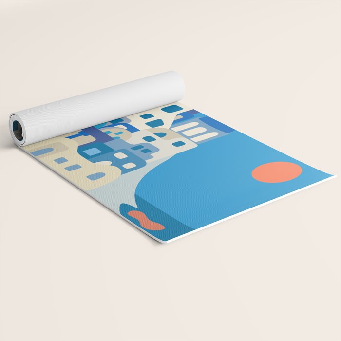 Sunny Santorini Yoga Mat Gallery Image 2