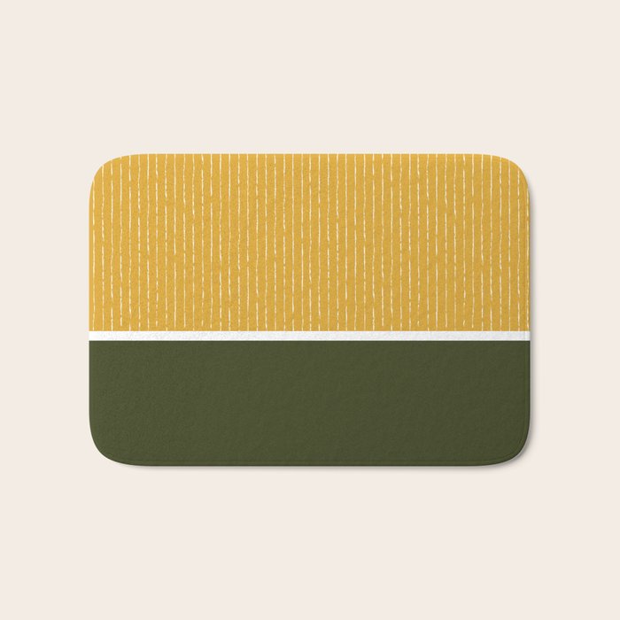 Mustard & Olive Bath Mat Gallery Image 1