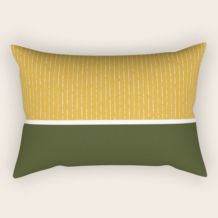 Mustard & Olive Rectangular Pillow Gallery Image 2
