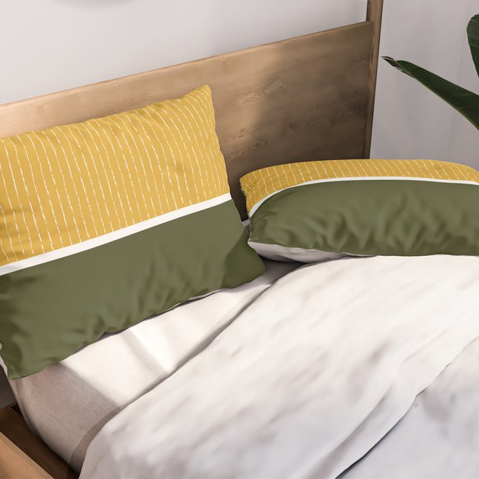 Mustard & Olive Pillow Sham Gallery Image 2