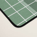Mid Century Modern Woven Link Pattern in Green Desk Mat Gallery Image 4