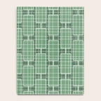 Mid Century Modern Woven Link Pattern in Green Notebook Gallery Image 4