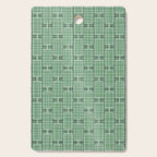Mid Century Modern Woven Link Pattern in Green Cutting Board Gallery Image 1