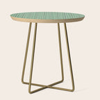 Mid Century Modern Woven Link Pattern in Green Side Table Gallery Image 1