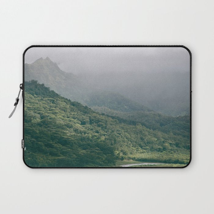 Hanalei Taro Fields - Hawaii Tropical Nature, Landscape Photography Laptop Sleeve Gallery Image 1