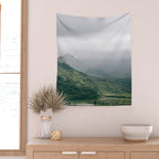 Hanalei Taro Fields - Hawaii Tropical Nature, Landscape Photography Wall Tapestry Gallery Image 2