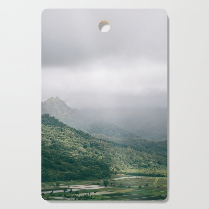 Hanalei Taro Fields - Hawaii Tropical Nature, Landscape Photography Cutting Board Gallery Image 1