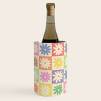 Colorful Flower Checkered Pattern Wine Chiller Gallery Image 2