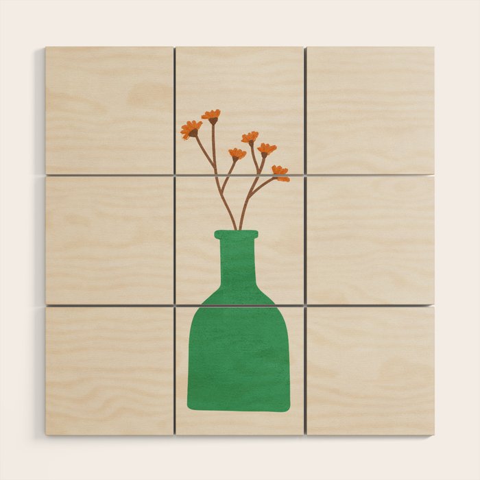 Little Vase Design 2 Wood Wall Art Gallery Image 1