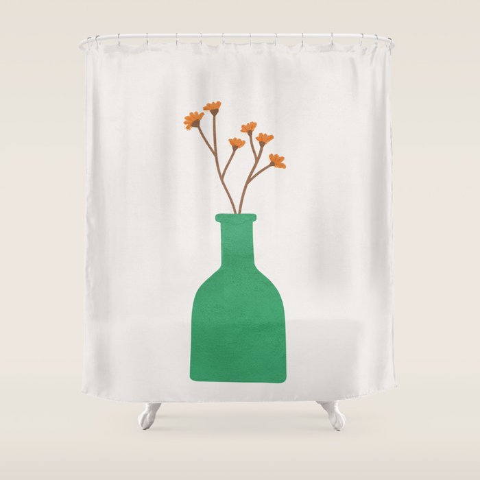 Little Vase Design 2 Shower Curtain Gallery Image 1