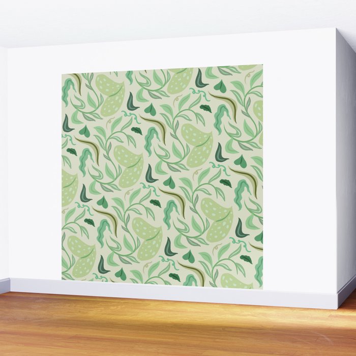 Playful Greens Wall Mural Gallery Image 2