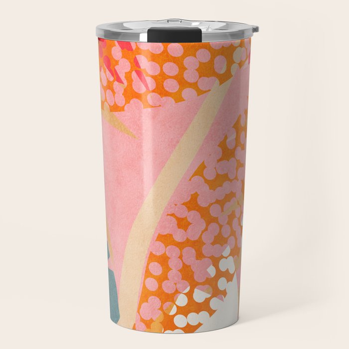 Abstract Boho Tropical Foliage 1 Travel Mug Gallery Image 1