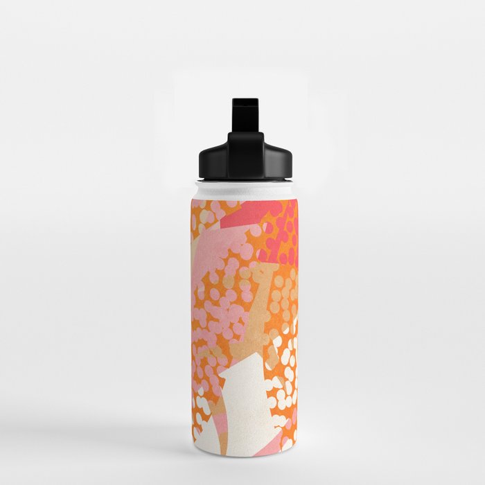 Abstract Boho Tropical Foliage 1 Water Bottle Gallery Image 2