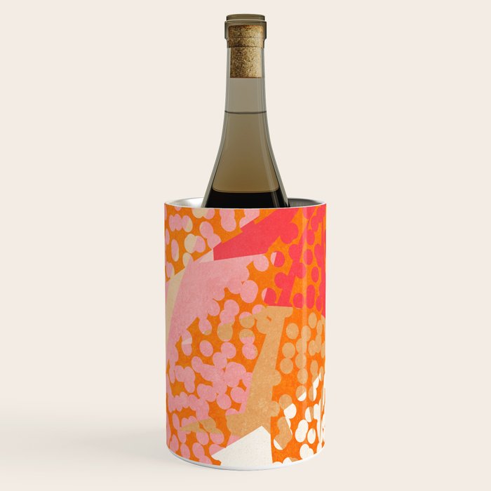 Abstract Boho Tropical Foliage 1 Wine Chiller Gallery Image 3