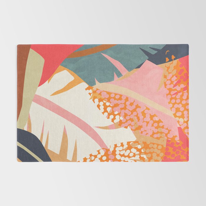 Abstract Boho Tropical Foliage 1 Rug Gallery Image 2