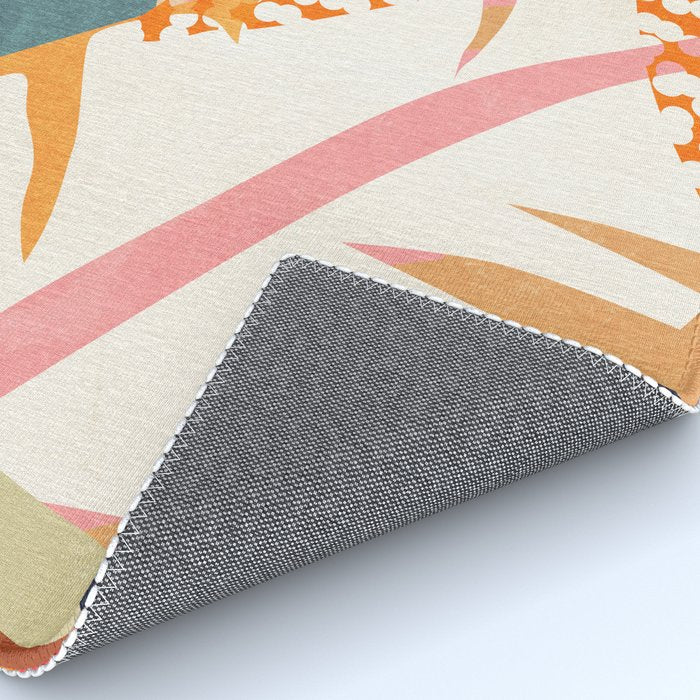 Abstract Boho Tropical Foliage 1 Rug Gallery Image 4