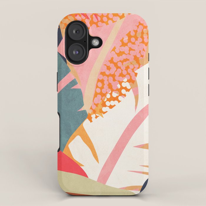 Abstract Boho Tropical Foliage 1 iPhone Case Gallery Image 1
