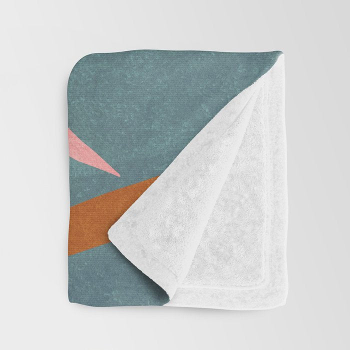 Abstract Boho Tropical Foliage 1 Throw Blanket Gallery Image 3