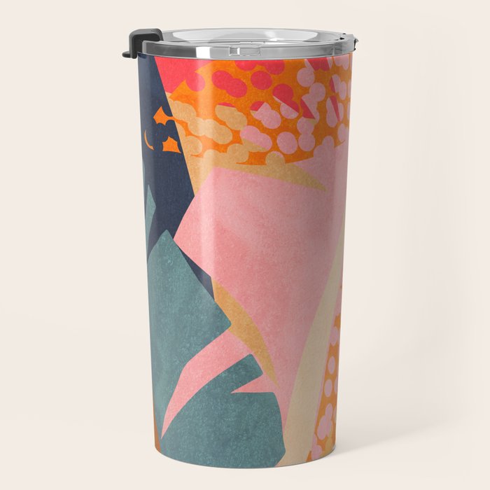 Abstract Boho Tropical Foliage 1 Travel Mug Gallery Image 3