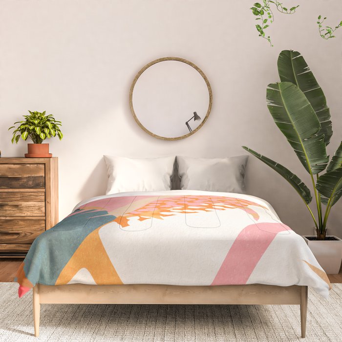 Abstract Boho Tropical Foliage 1 Comforter Gallery Image 3