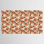 Tiger Lillies, Tropical Blush Botanical Illustration, Polka Dots Nature Vibrant Floral Jungle Tablecloth Gallery Image 2