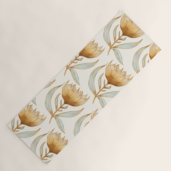 Bohemian Sunflower Pattern Yoga Mat Gallery Image 1