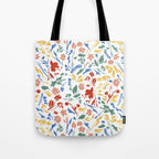 Wild colorful flowery meadow Tote Bag Gallery Image 1