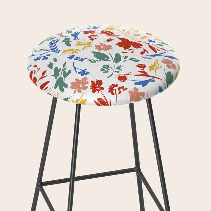 Wild colorful flowery meadow Stool Gallery Image 2