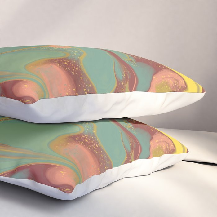 Teal Citrus Pink Getgel Pillow Sham Gallery Image 3