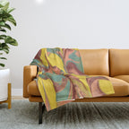 Teal Citrus Pink Getgel Throw Blanket Gallery Image 1