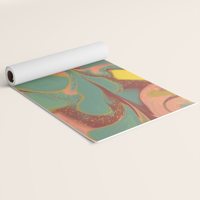 Teal Citrus Pink Getgel Yoga Mat Gallery Image 2