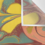 Teal Citrus Pink Getgel Wall Tapestry Gallery Image 3