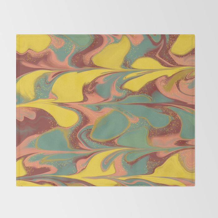 Teal Citrus Pink Getgel Throw Blanket Gallery Image 2