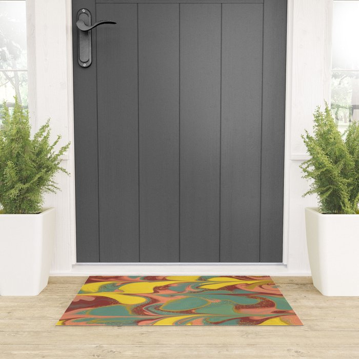 Teal Citrus Pink Getgel Welcome Mat Gallery Image 3