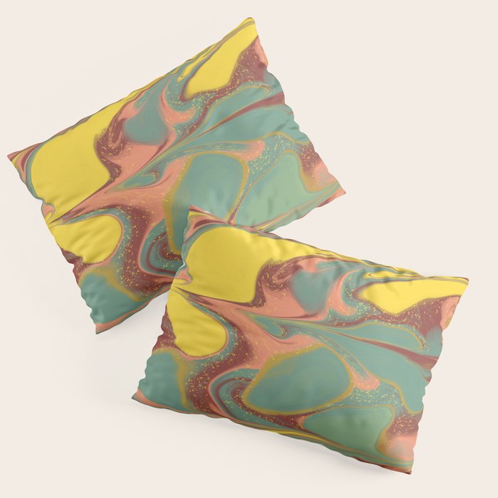 Teal Citrus Pink Getgel Pillow Sham Gallery Image 3