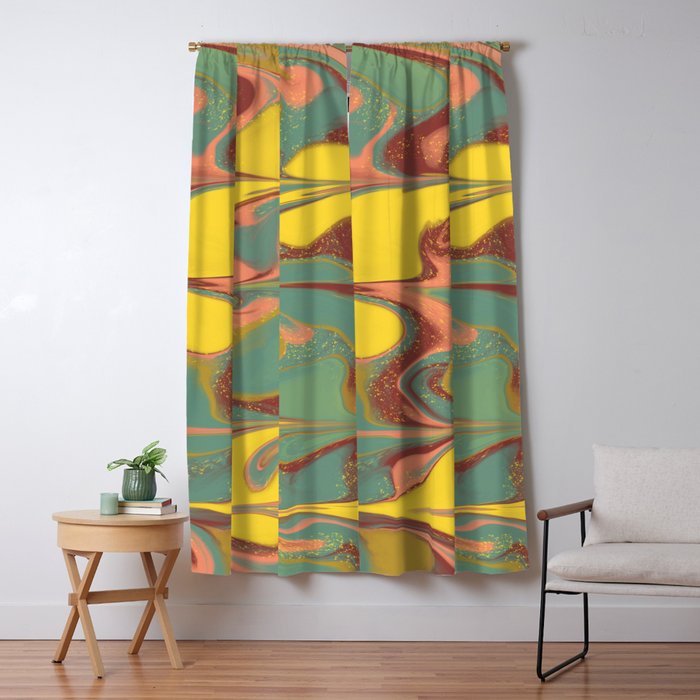 Teal Citrus Pink Getgel Window Curtain Gallery Image 5