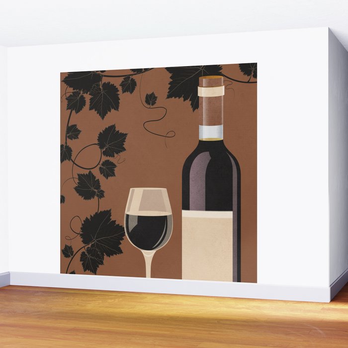 Black Wine 1 Wall Mural Gallery Image 2