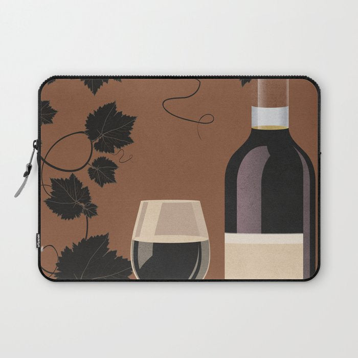 Black Wine 1 Laptop Sleeve Gallery Image 1