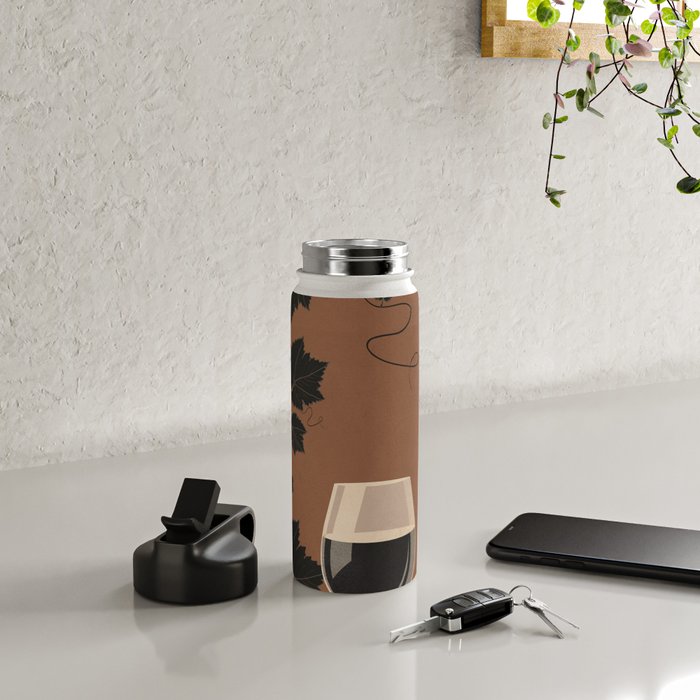Black Wine 1 Water Bottle Gallery Image 4
