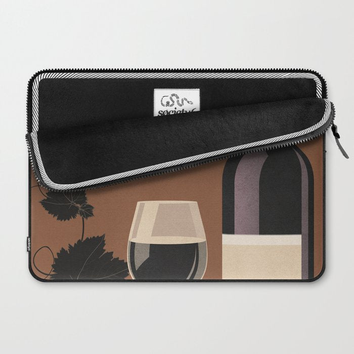 Black Wine 1 Laptop Sleeve Gallery Image 2
