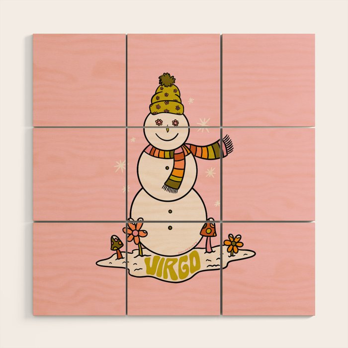 Virgo Snowman Wood Wall Art Gallery Image 1