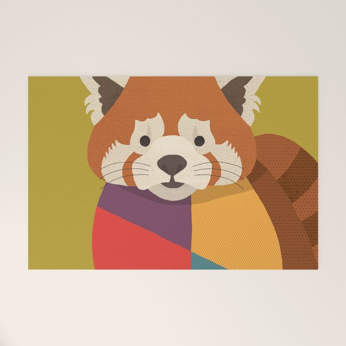 Red Panda Welcome Mat