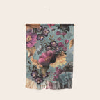 Vintage & Shabby Chic - Grey Botanical Lush Flowers Evening Garden Wall Hanging Gallery Image 1