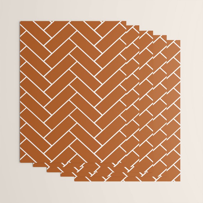 Tiles (Rust) Wrapping Paper Gallery Image 3