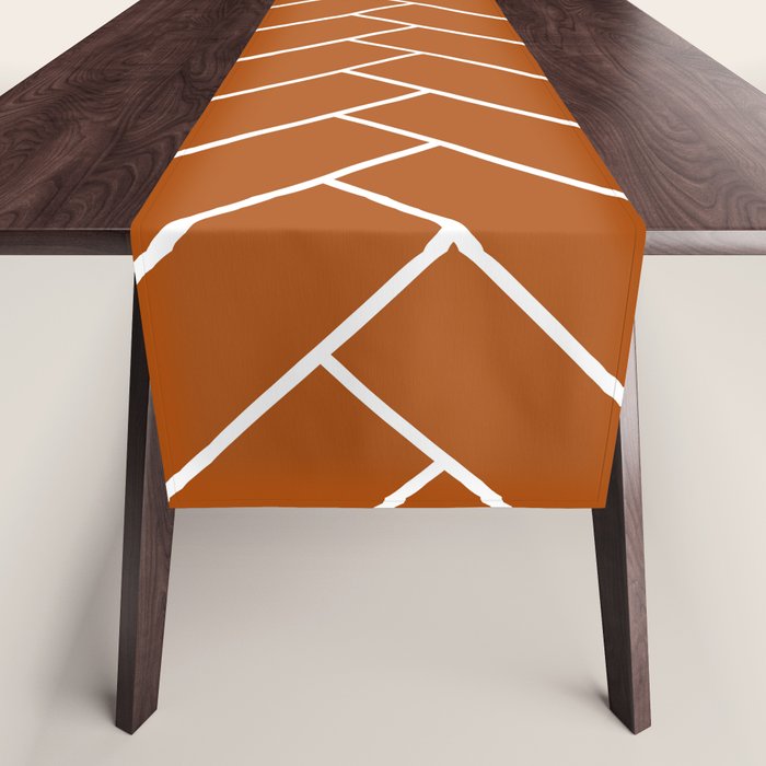 Tiles (Rust) Table Runner Gallery Image 1